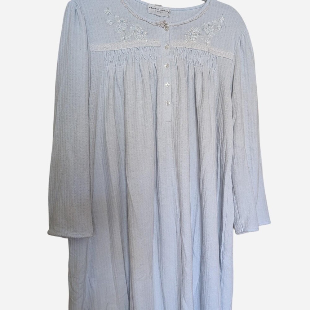 Miss Elaine Women's Blue and White Pajamas